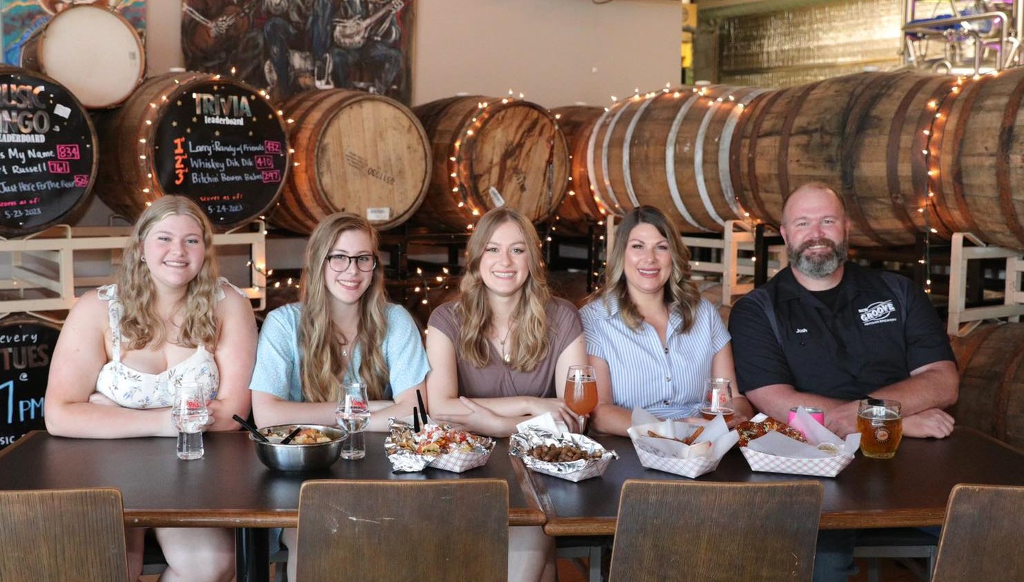 Josh Dodson and his family at New Groove Artisan Brewery